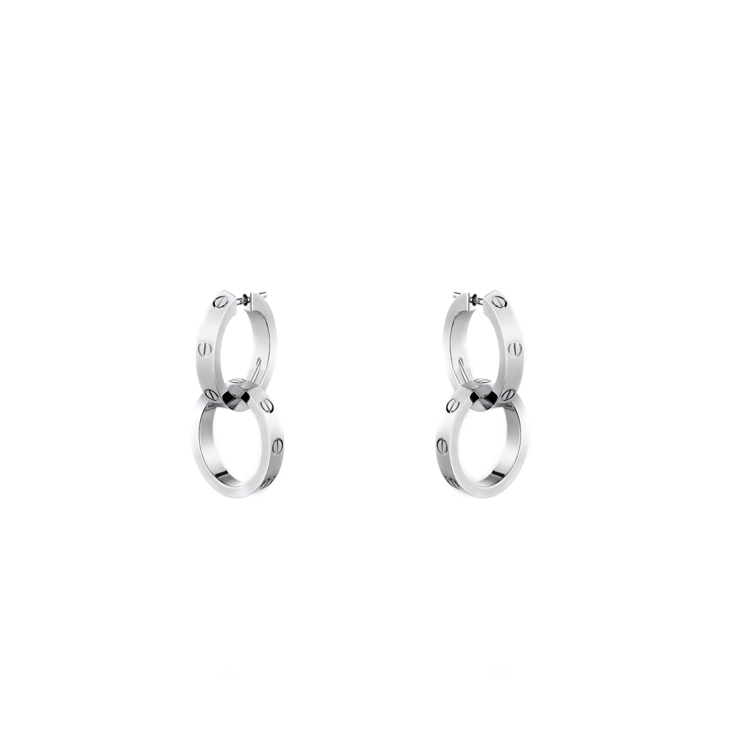 CARTIER LOVE WHITE GOLD EARRINGS B8301500